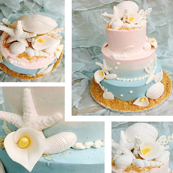 Cakes Cupcakes - Seashell Wedding Cake